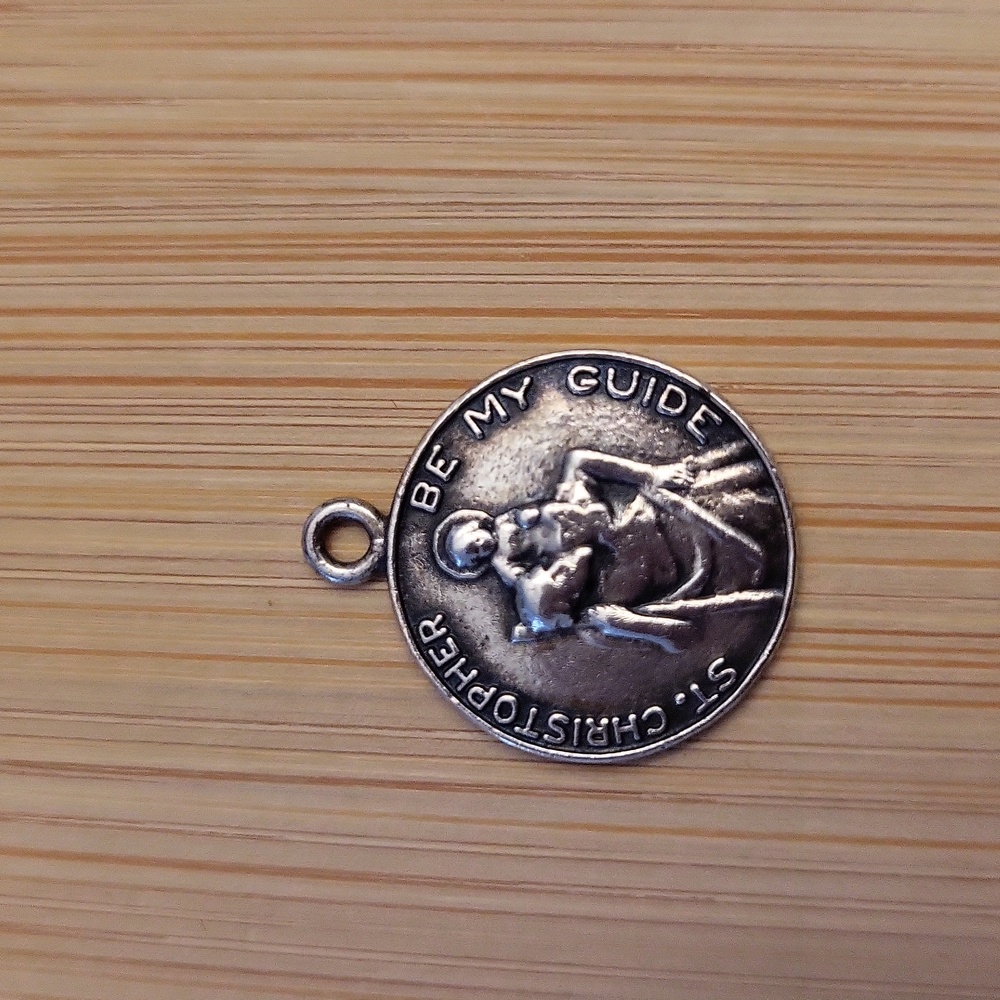 Vintage Sterling Silver St. Christopher Pendant/Charm